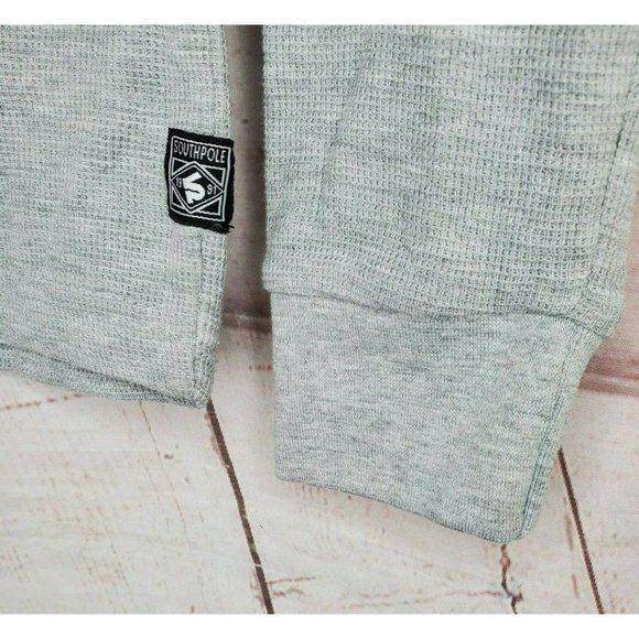 South Pole Authentic Collection Heather Grey Small Embroidered Long Sleeve Shirt - Picture 4 of 11